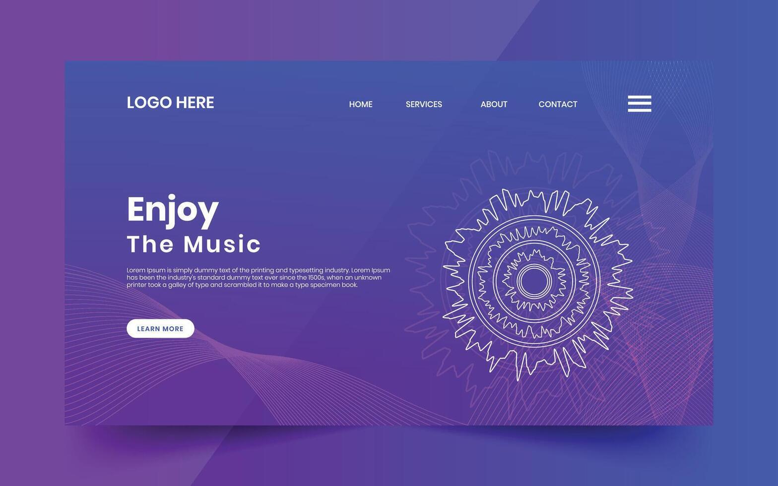 Modern technology abstract creative dynamin gradient wave line welcome banner background for website landing page hero banner design webpage header vector