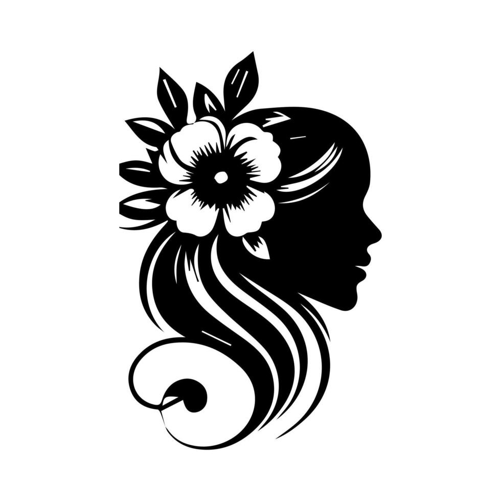 Outline flower set for artistic designs. vector