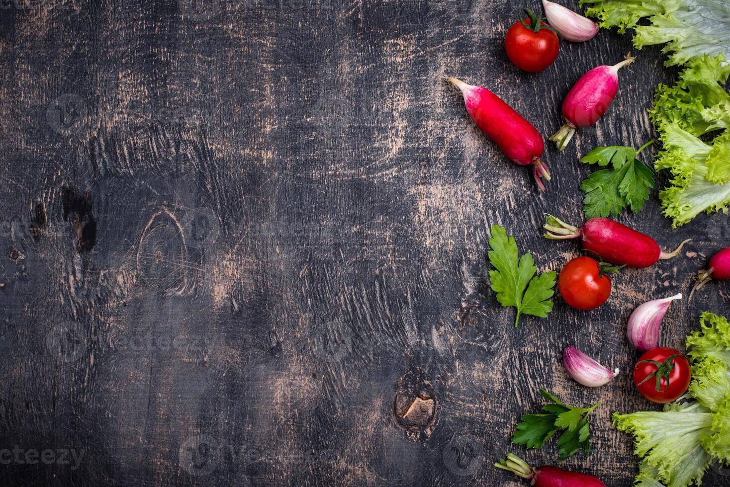 Various farm organic healthy vegetables photo
