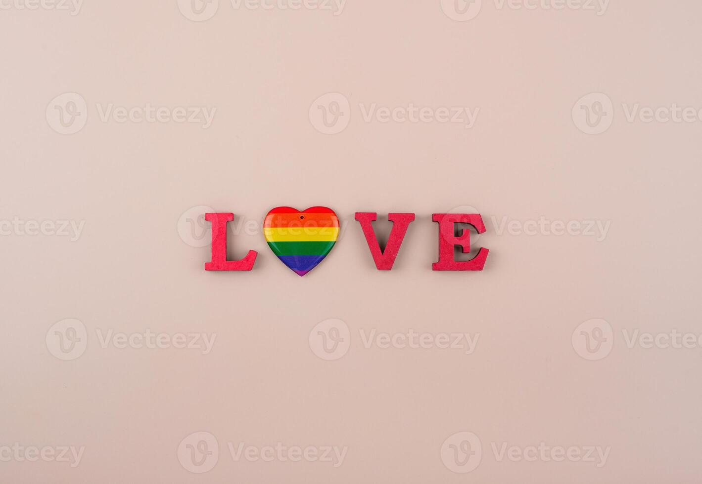 Pride month concept with LGBTQ flag photo