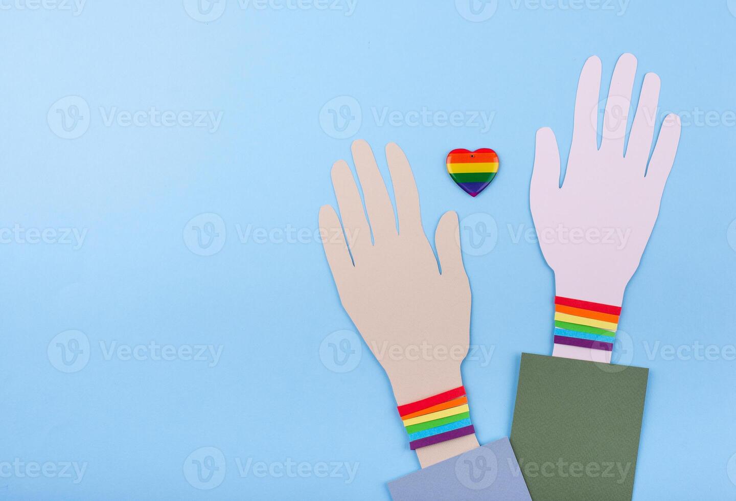 Pride month concept with LGBTQ flag photo