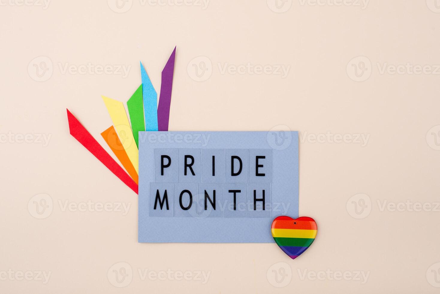 Pride month concept with LGBTQ flag photo