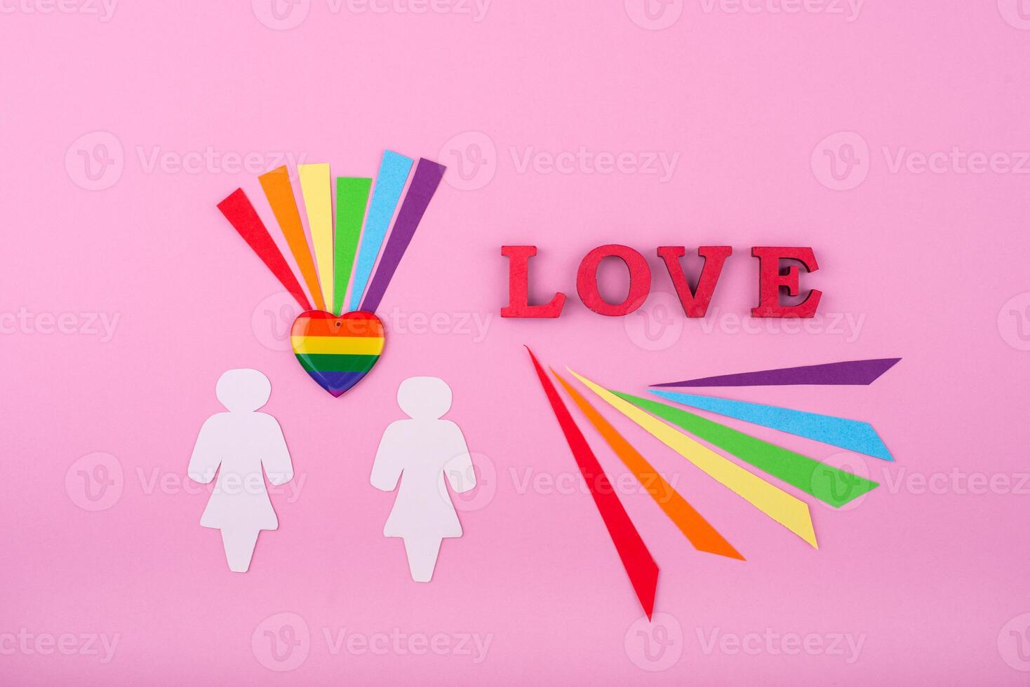 Pride month concept with LGBTQ flag photo