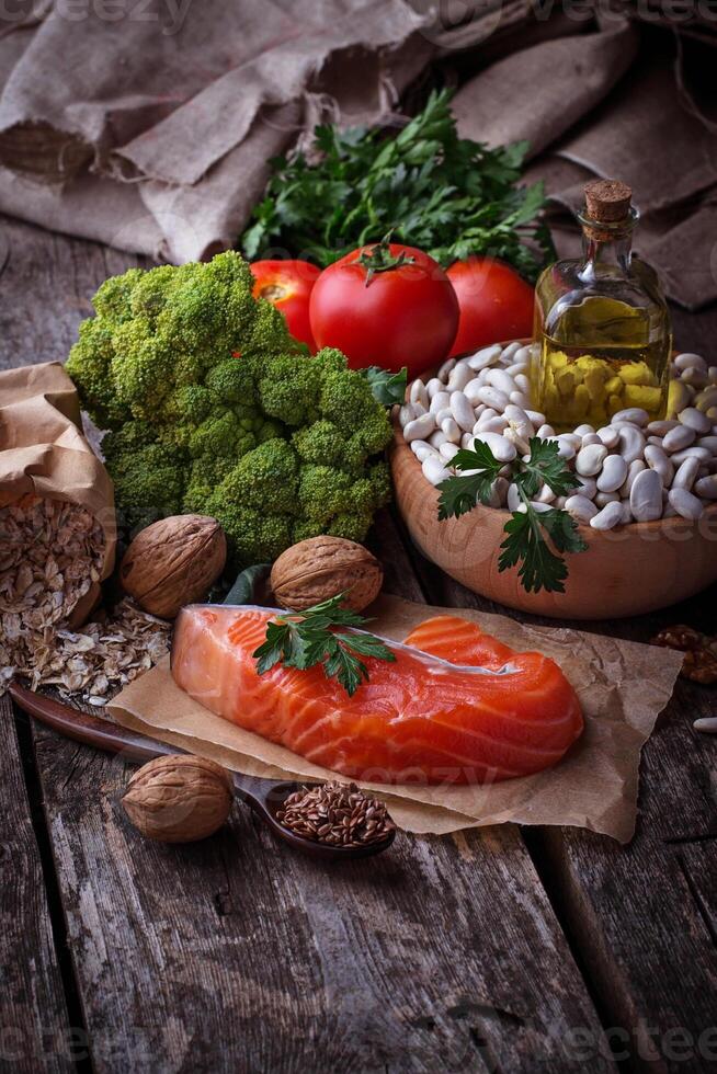 Concept of healthy food for heart photo