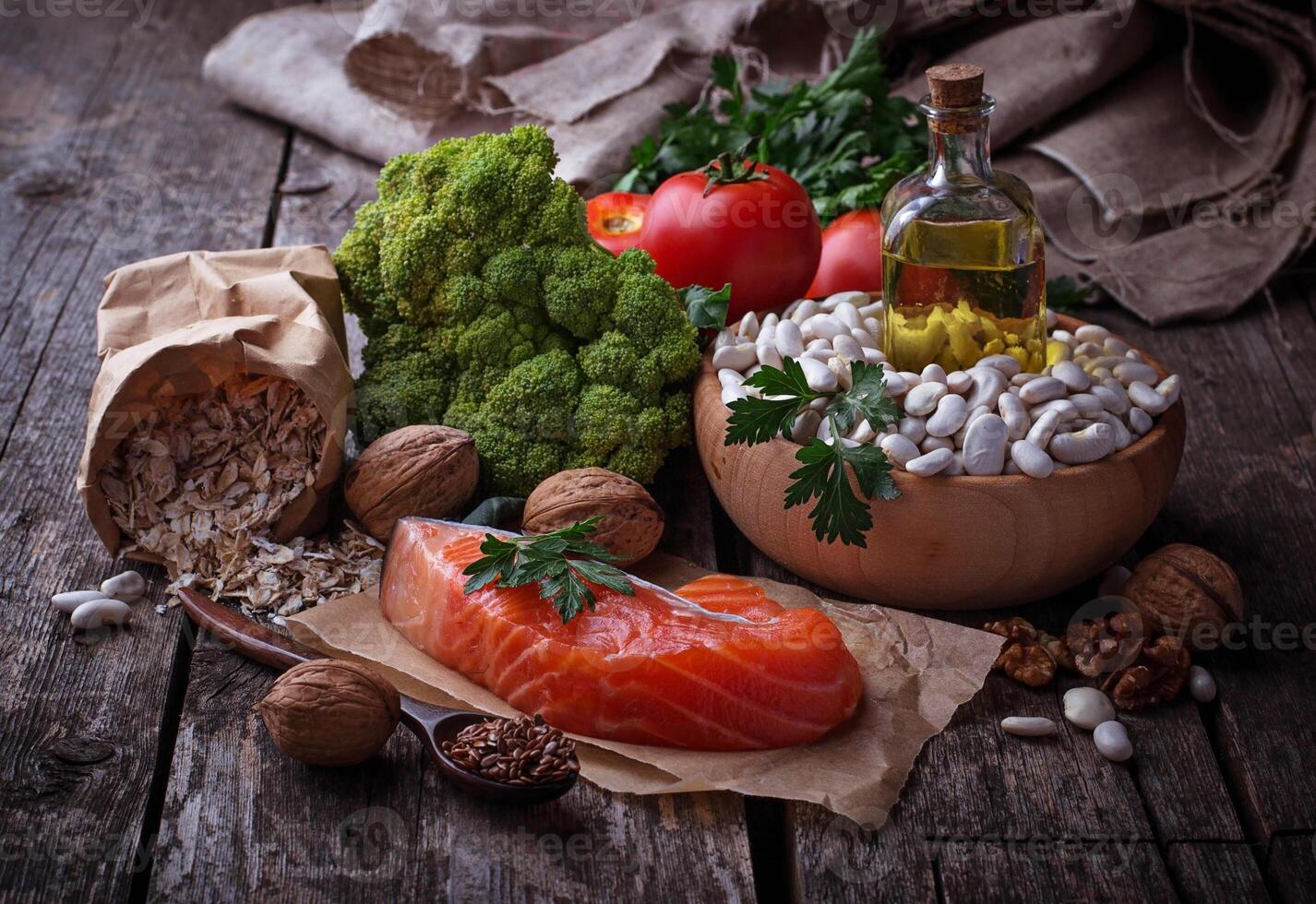 Concept of healthy food for heart photo