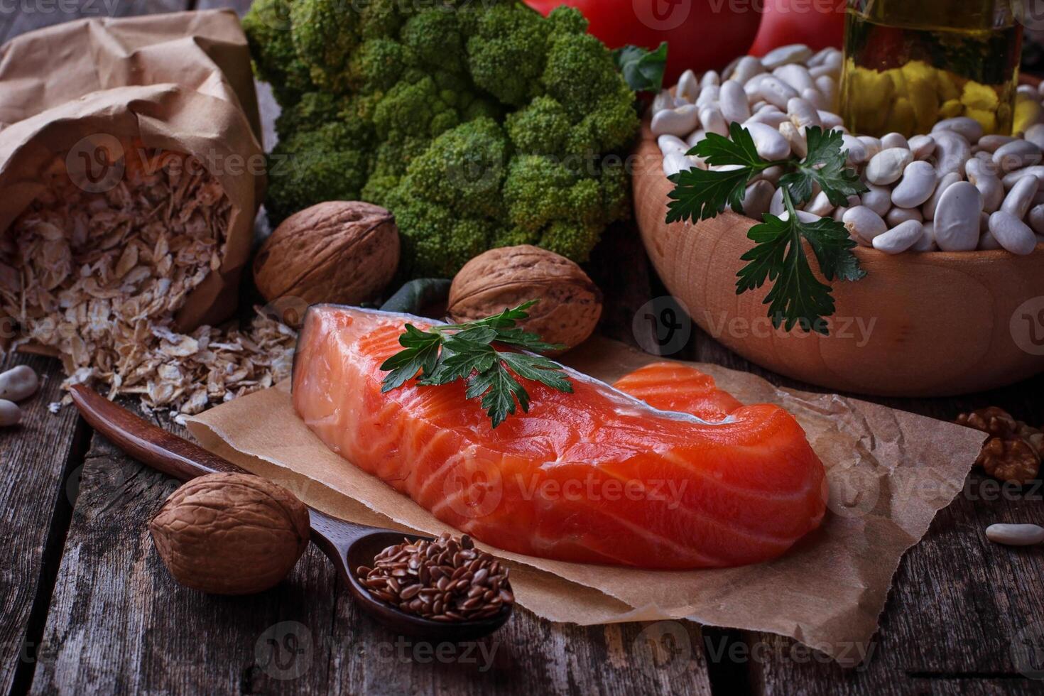 Concept of healthy food for heart photo