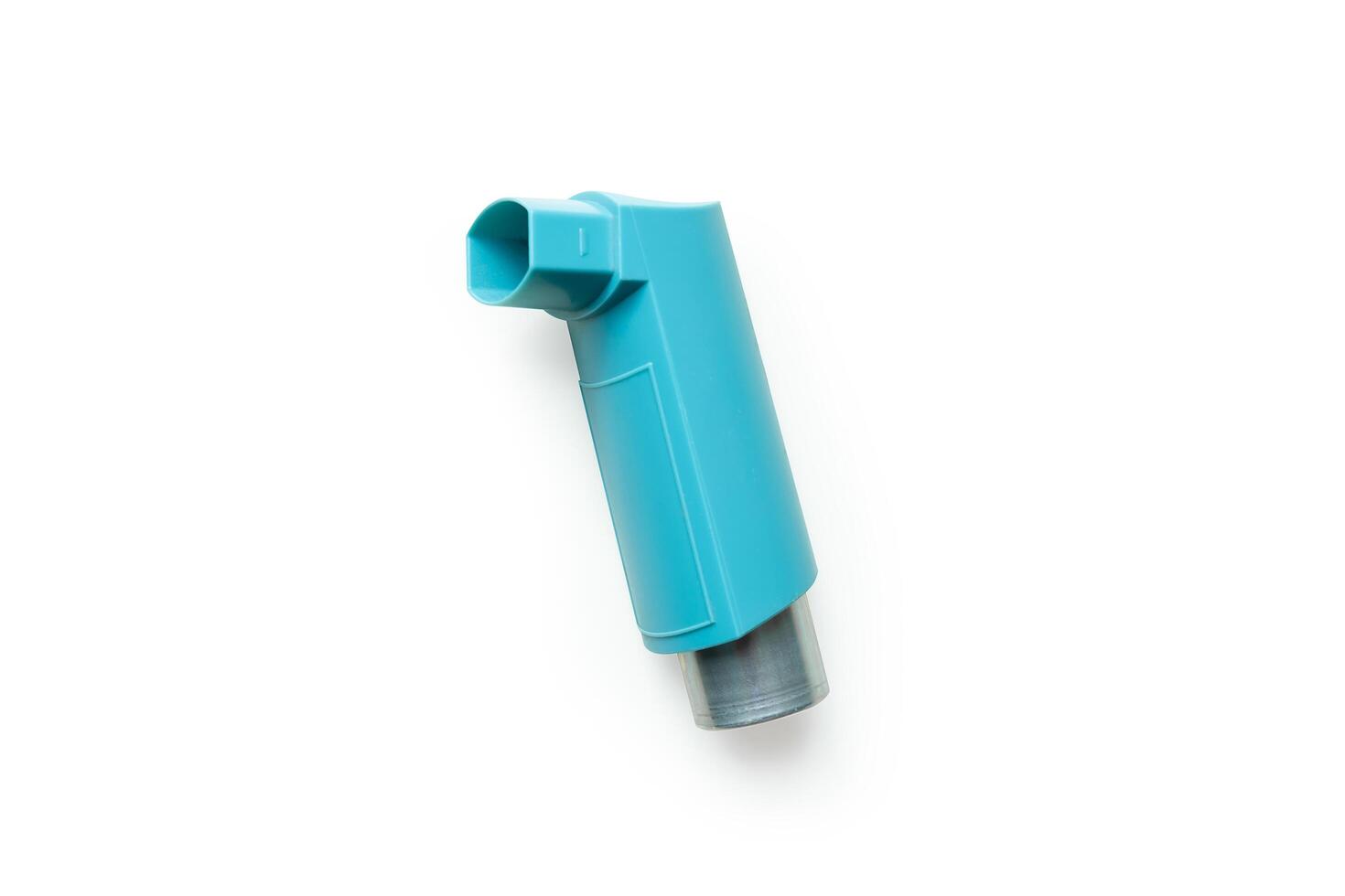 Asthma inhalers on White isolated background photo