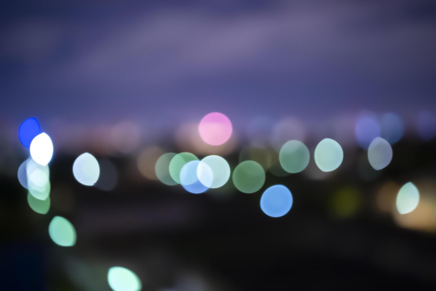 Abstract bokeh night garden in city photo