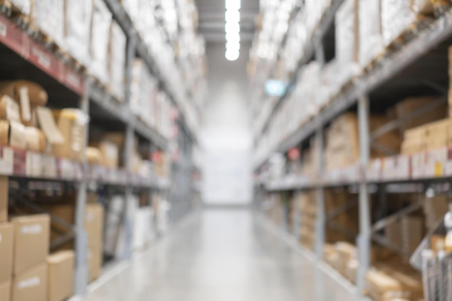 Large inventory. warehouse goods stock for logistic shipping banner background. Perspective view on a warehouse photo