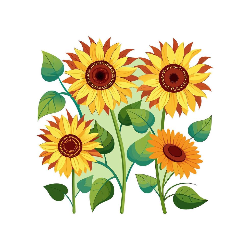Outline flower set for artistic designs. vector