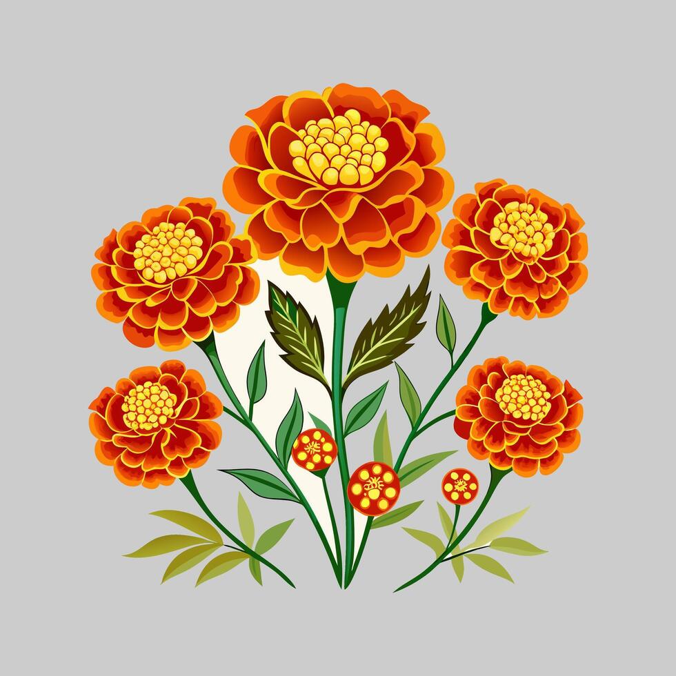 Outline flower set for artistic designs. vector