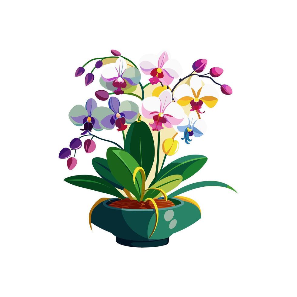 Outline flower set for artistic designs. vector