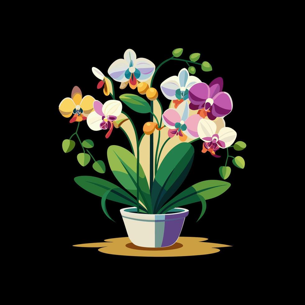 Outline flower set for artistic designs. vector