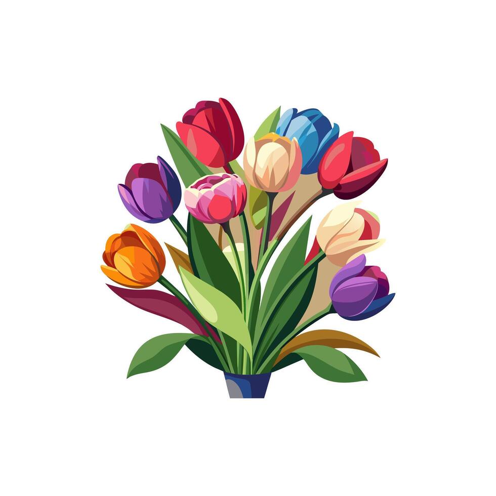 Outline flower set for artistic designs. vector