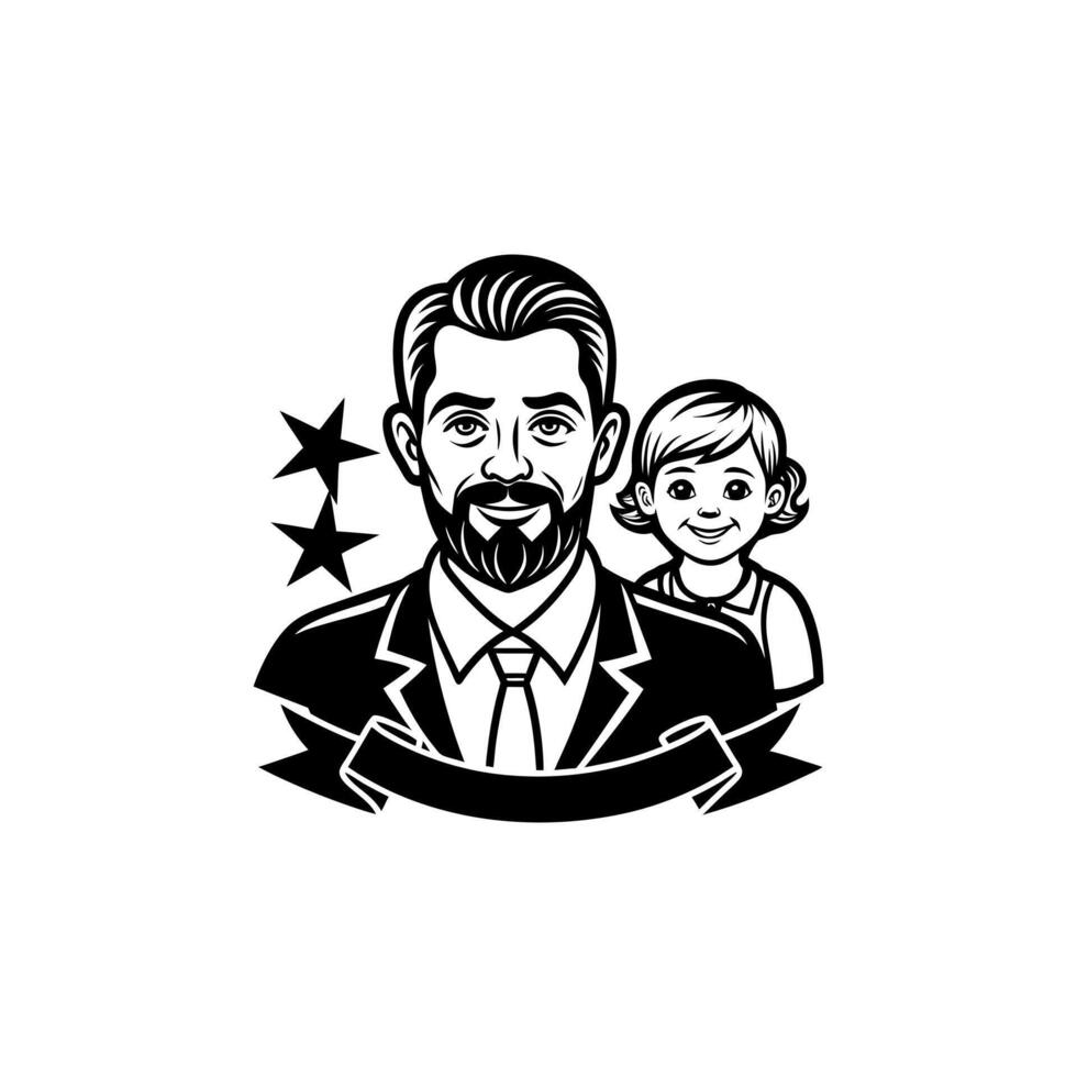 A day honoring fathers, celebrating their love, guidance, and support vector