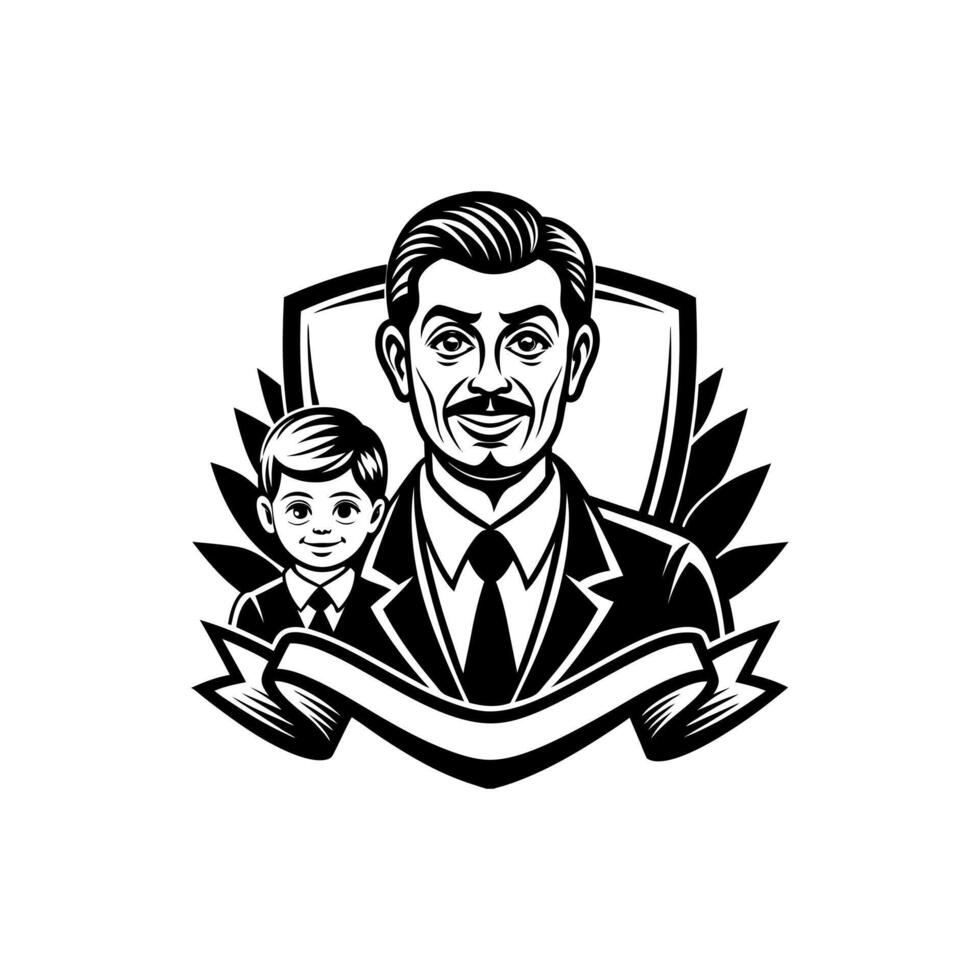 A day honoring fathers, celebrating their love, guidance, and support vector