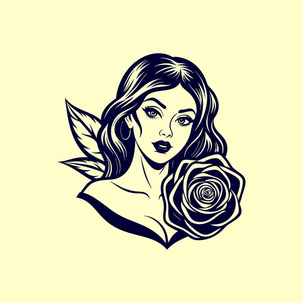 Elegant versatile trendy Hair Style design. vector