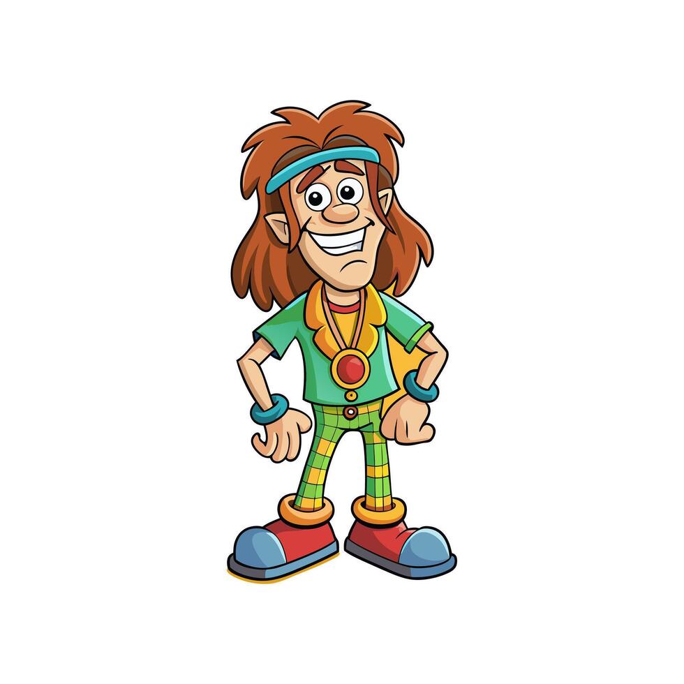 A lively colorful cartoon featuring dynamic characters and funky adventures. vector
