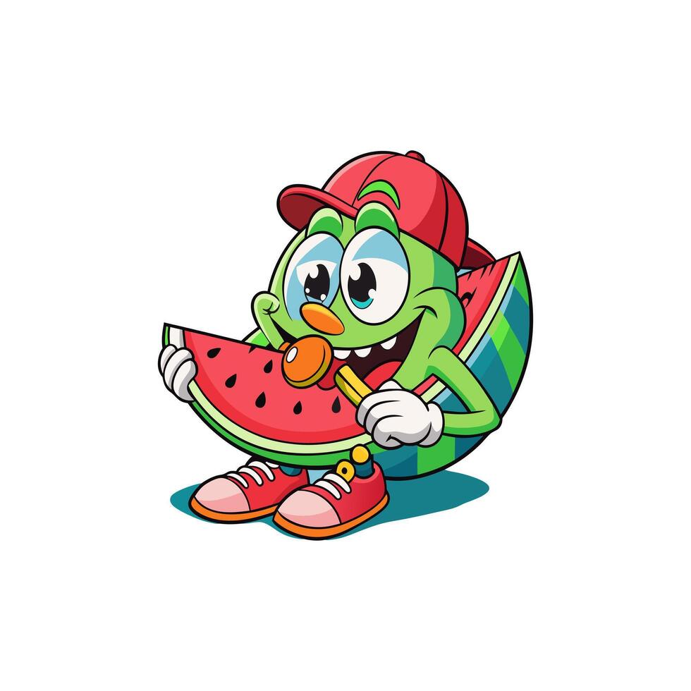 A lively colorful cartoon featuring dynamic characters and funky adventures. vector