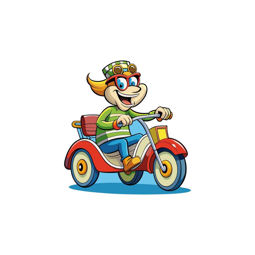 A lively colorful cartoon featuring dynamic characters and funky adventures. vector