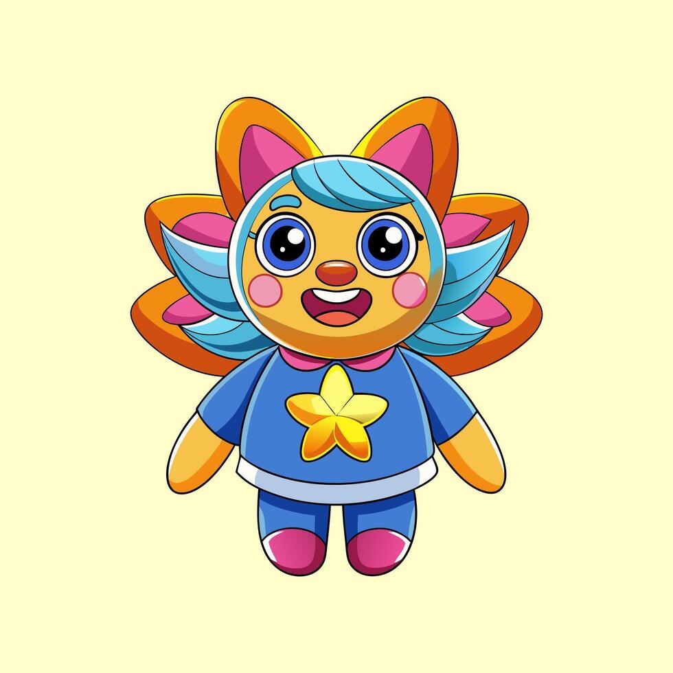 A lively, colorful cartoon featuring dynamic characters and funky adventures. vector