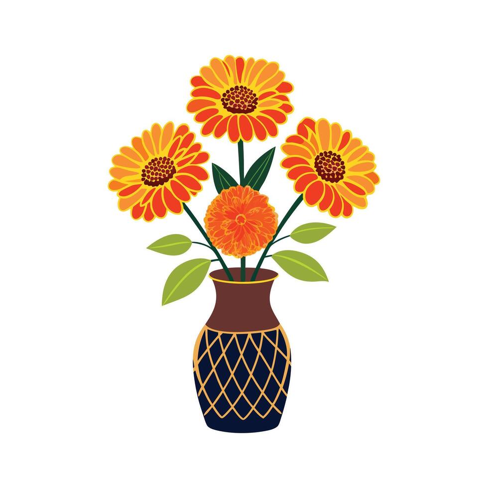 A beautiful, vibrant bloom that brings joy and color. vector