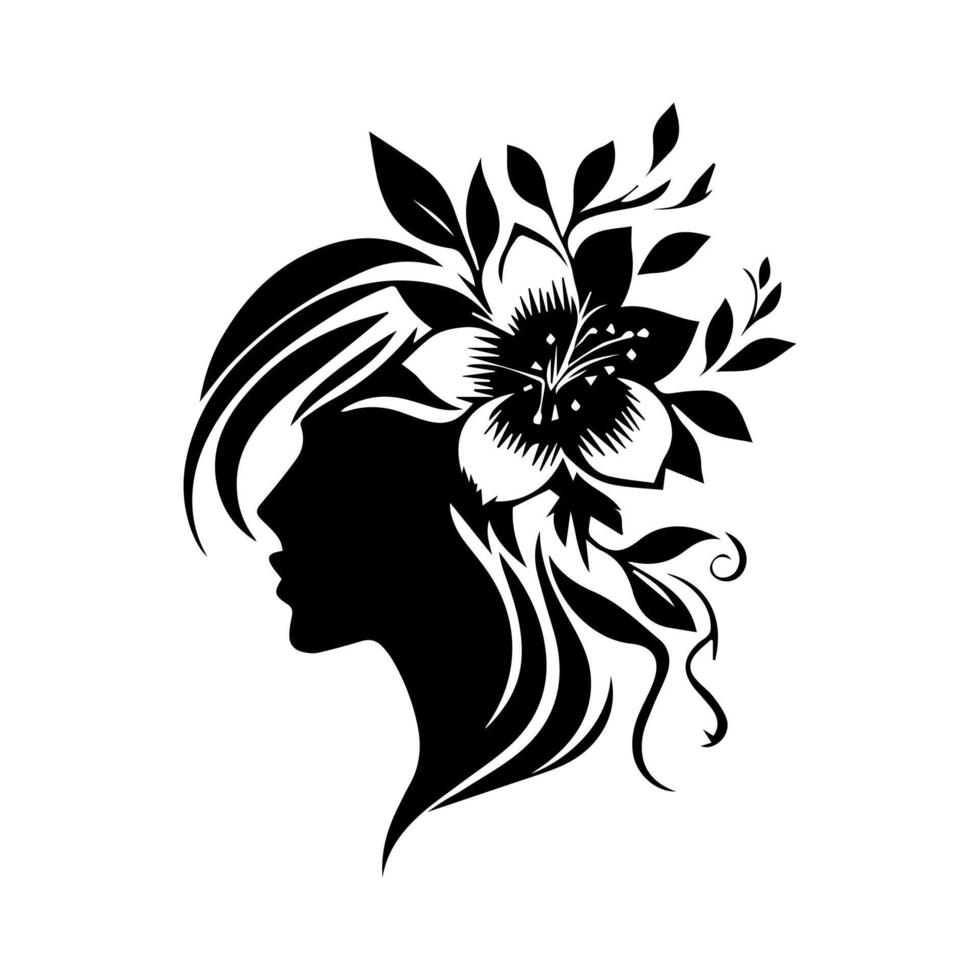 Outline flower set for artistic designs. vector