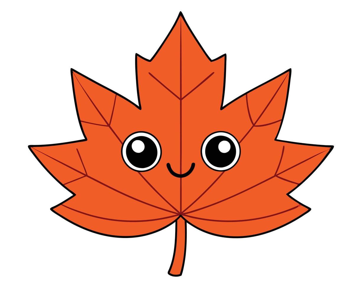 Maple Leaf Illustration - Cartoons, Clipart, and Line Art Design for Microstock, Beautiful maple leaf illustration, perfect for cartoons, clipart, and line art designs. vector