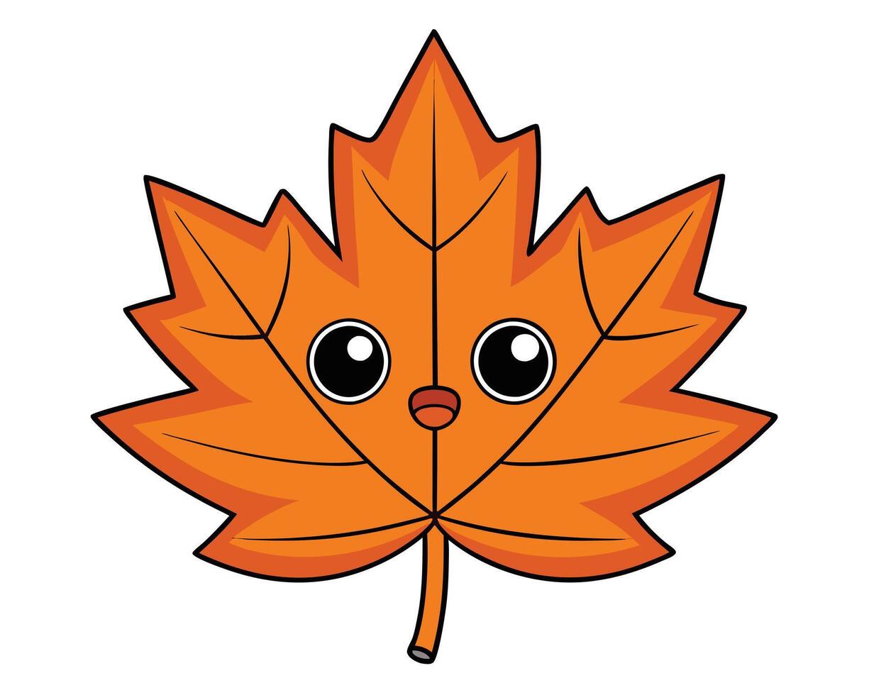 Maple Leaf Illustration - Cartoons, Clipart, and Line Art Design for Microstock, Beautiful maple leaf illustration, perfect for cartoons, clipart, and line art designs. vector