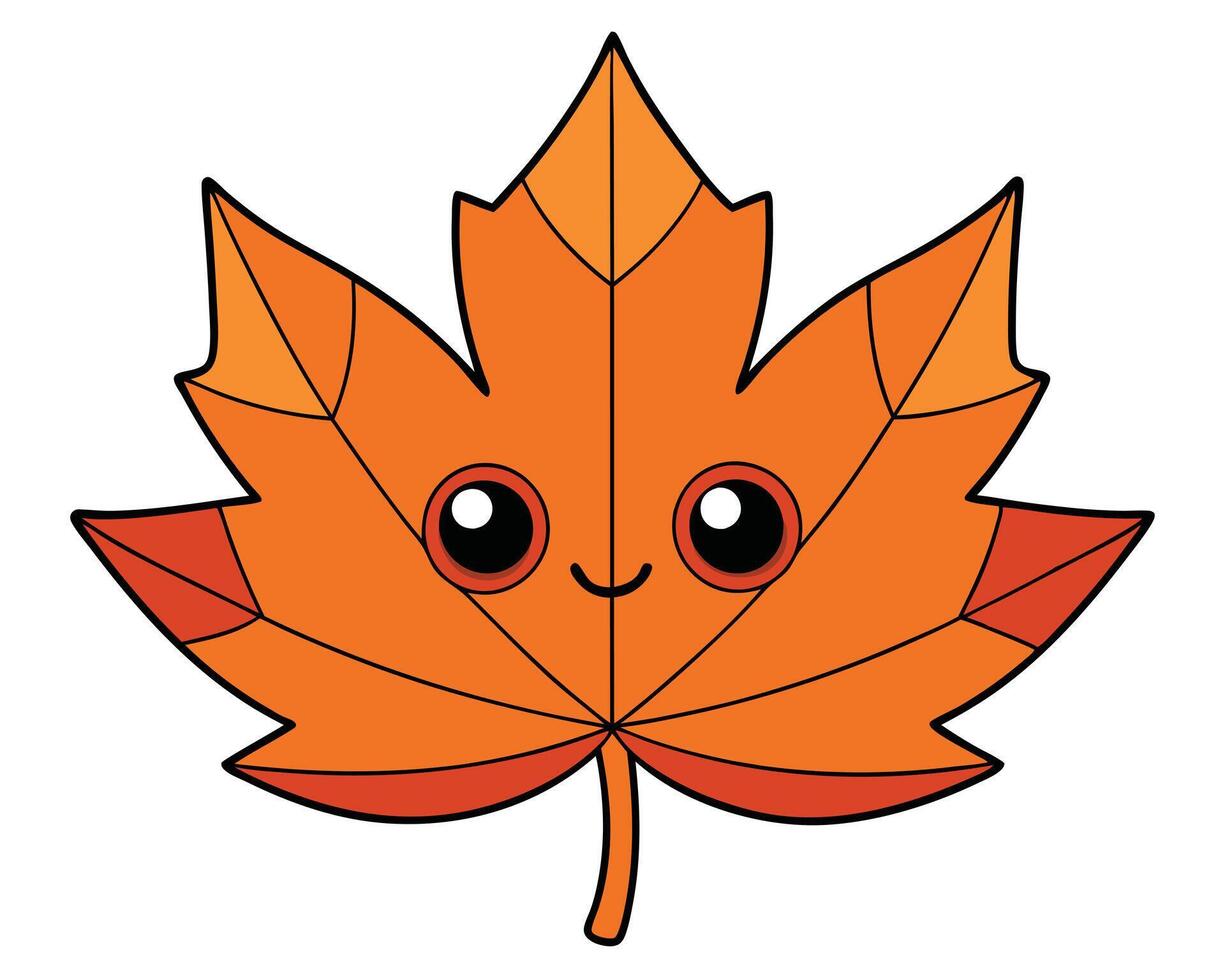 Maple Leaf Illustration - Cartoons, Clipart, and Line Art Design for Microstock, Beautiful maple leaf illustration, perfect for cartoons, clipart, and line art designs. vector