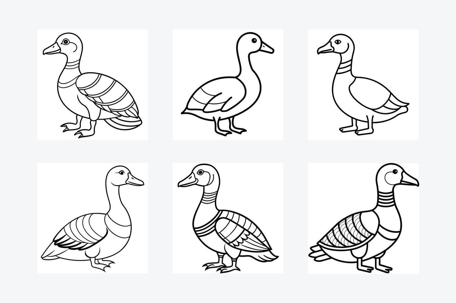 Egyptian Goose sits icon , Duck Editable Stroke Line Icon, Goose Editable Stroke Line Icon, vector