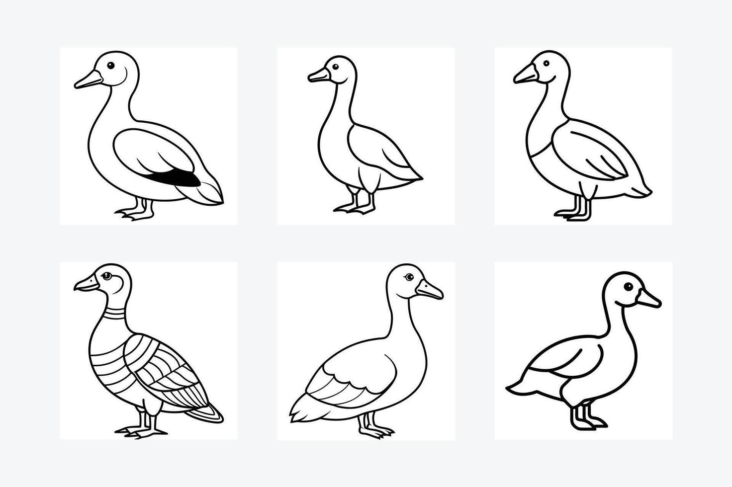 Egyptian Goose sits icon , Duck Editable Stroke Line Icon, Goose Editable Stroke Line Icon, vector