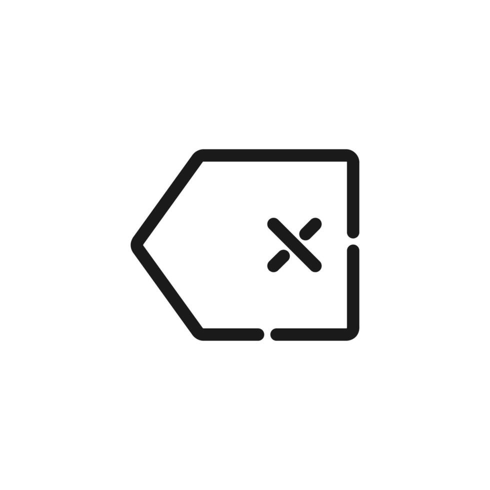 Backspace icon. Delete symbol vector