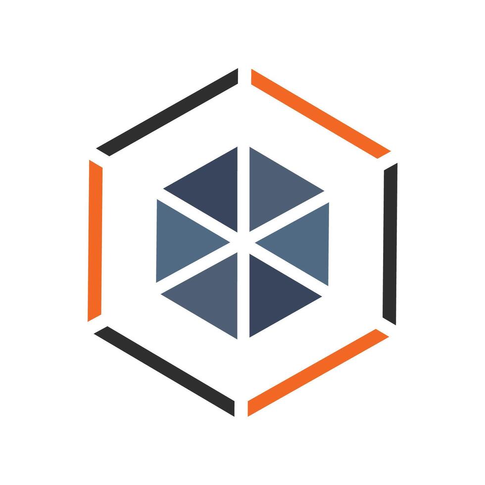 hexagon icon design template vector