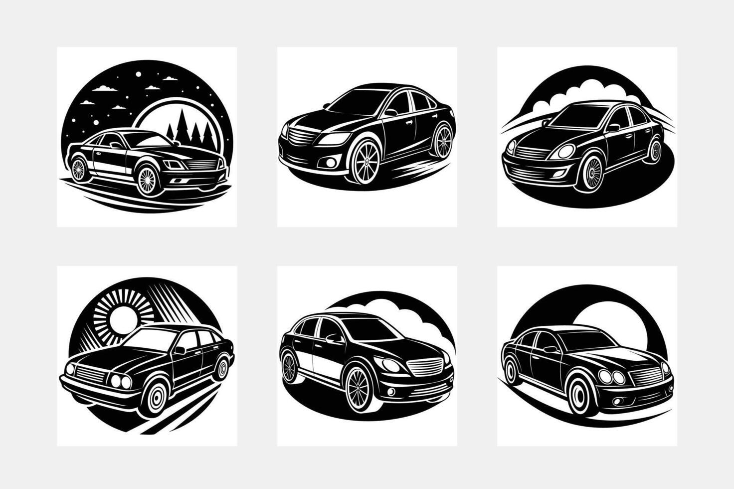 Car exterior and dashboard view illustration. vector