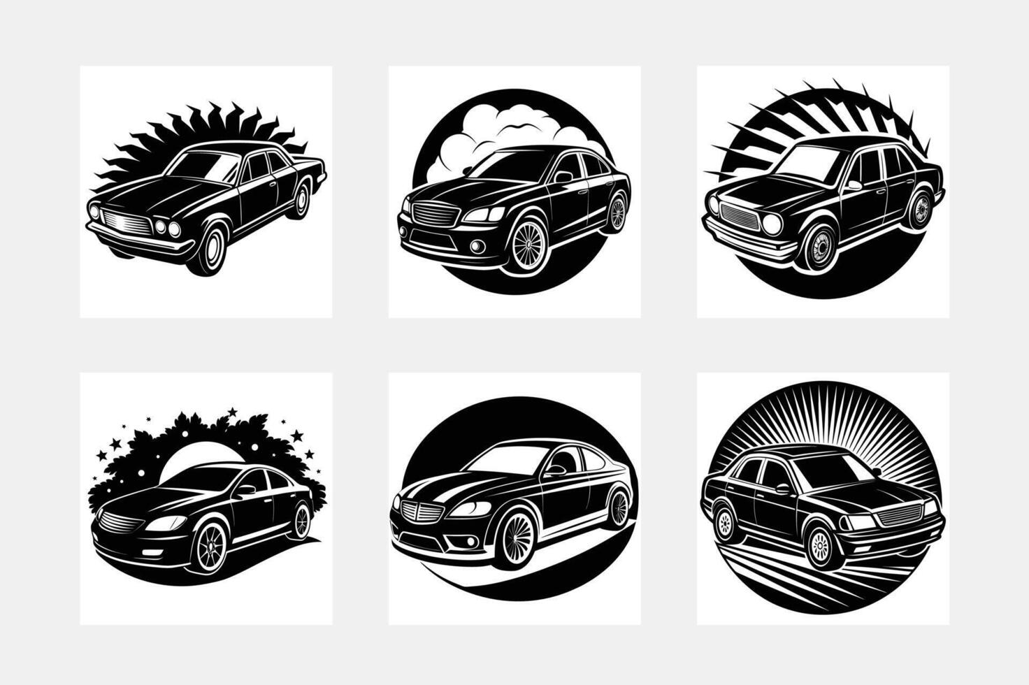 Car exterior and dashboard view illustration. vector
