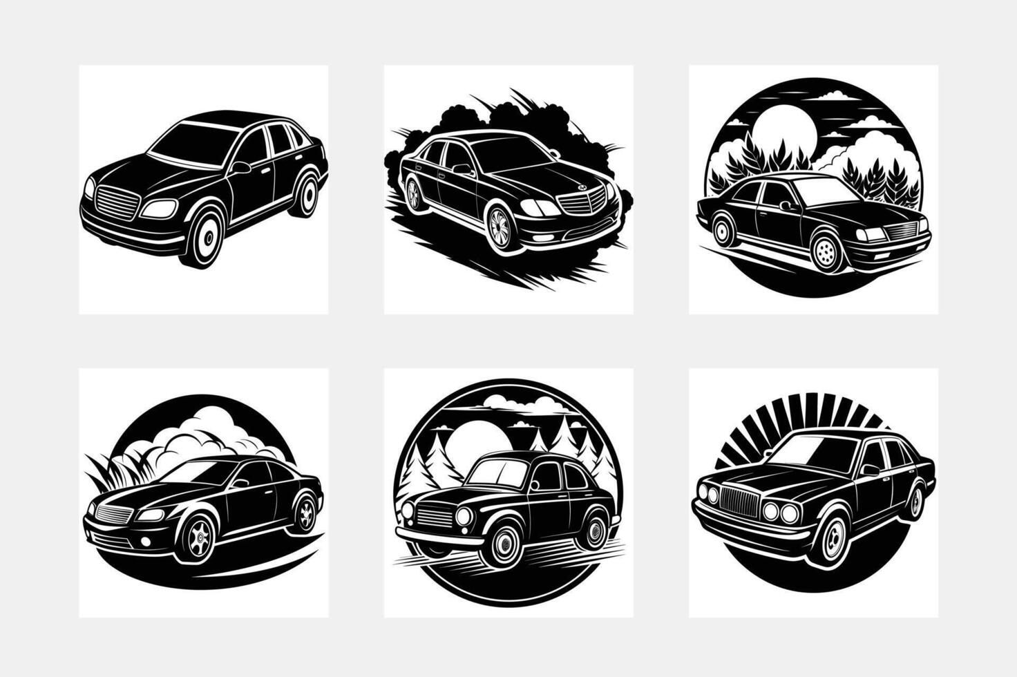 Car exterior and dashboard view illustration. vector
