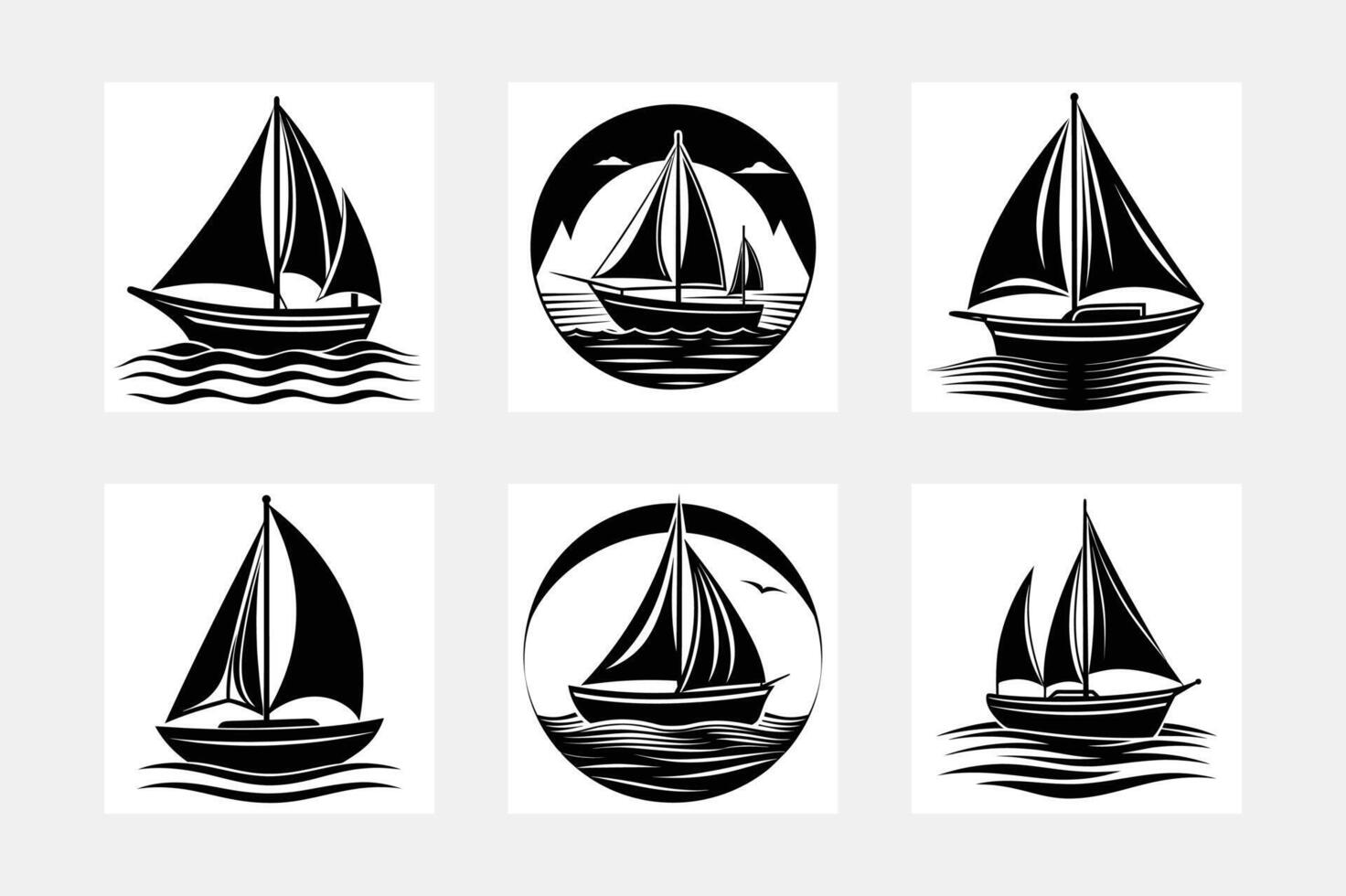 Yachts on sea waves. Continuous line drawing. illustration. Isolated on white background vector