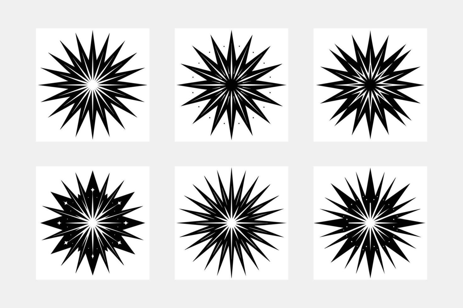 Sacred geometry - Star symbol set vector