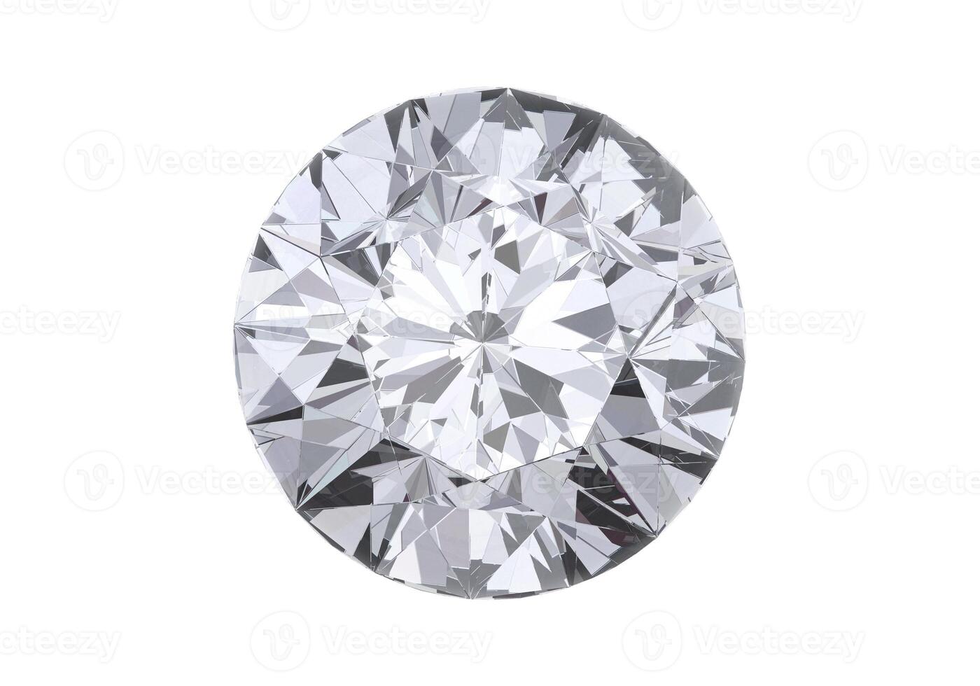 Top view. diamond with high quality on a white background photo