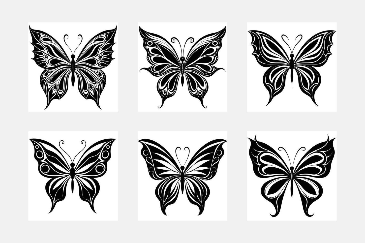Beautiful Butterfly set vector