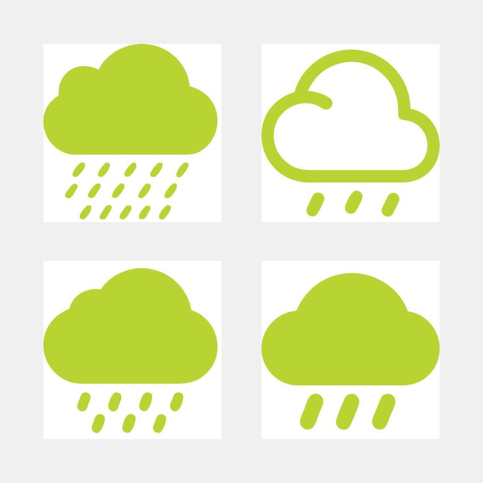 Rain Cloud icon with bonus settings symbols vector