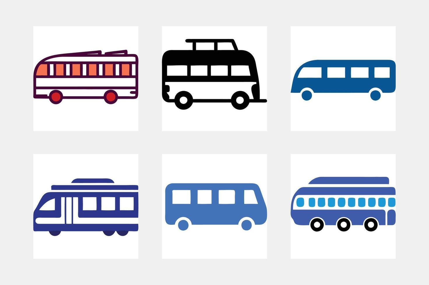 Public Transport Glyph Pictogram. Car, Bus, Tram, Train, Metro, vector