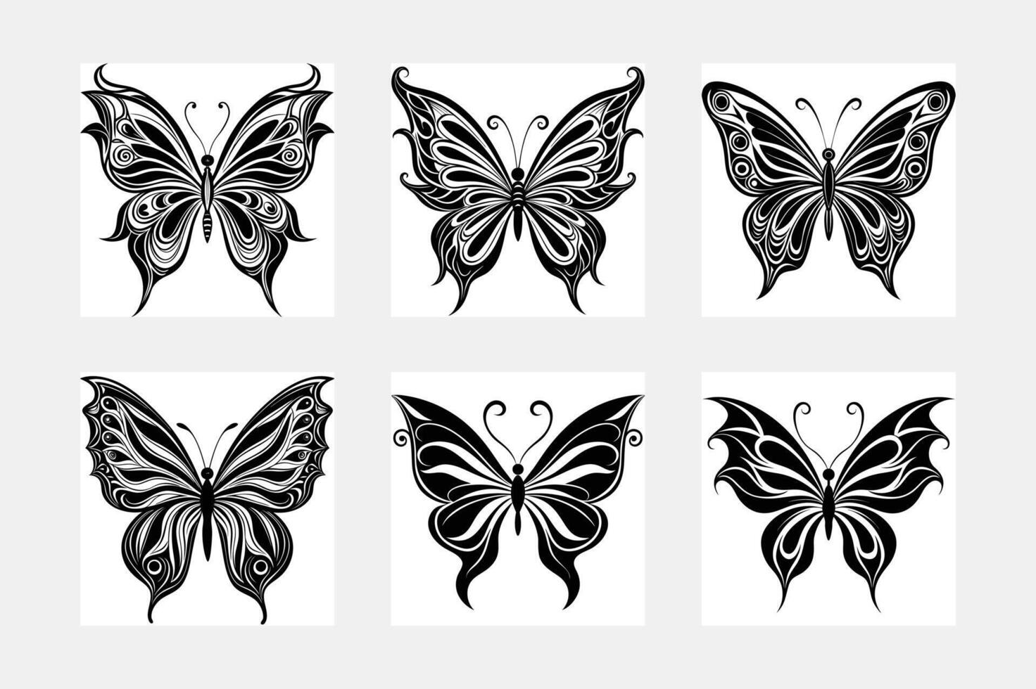 Beautiful Butterfly set vector