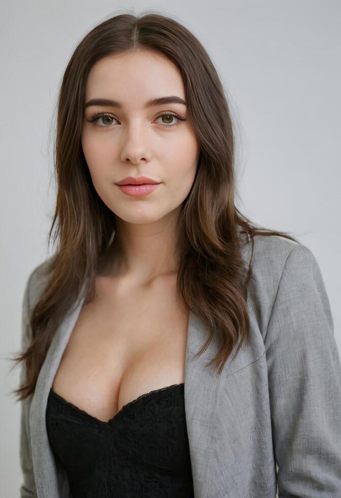 Young Woman Beautiful Images portrait elegant dressing pretty looks and body posture photo