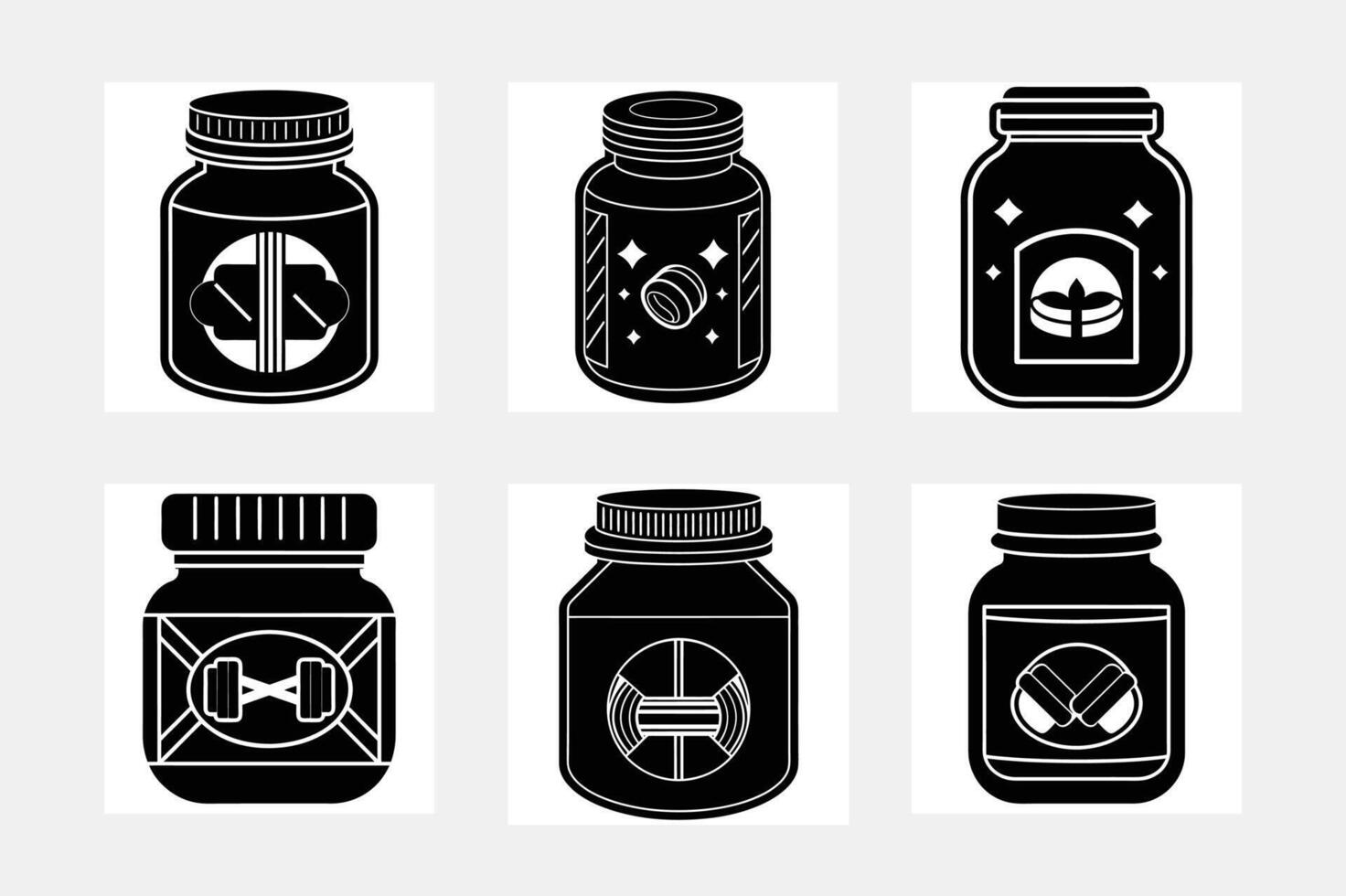 Grocery food packaging jar vector