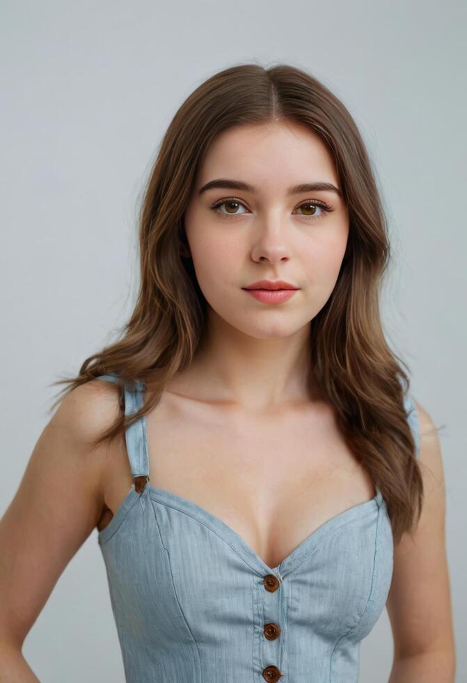 Pretty Girl model images in Casual Dress with beautiful body posture photo