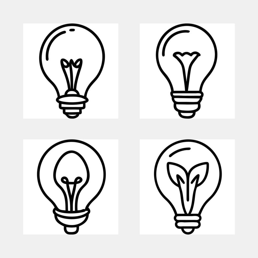 light bulb icon vector