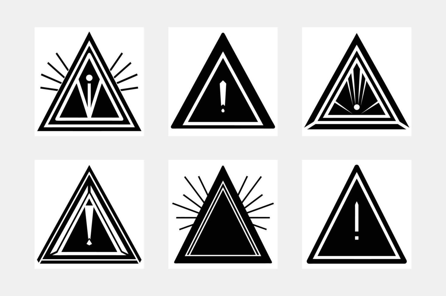set of icons of safety Danger work vector