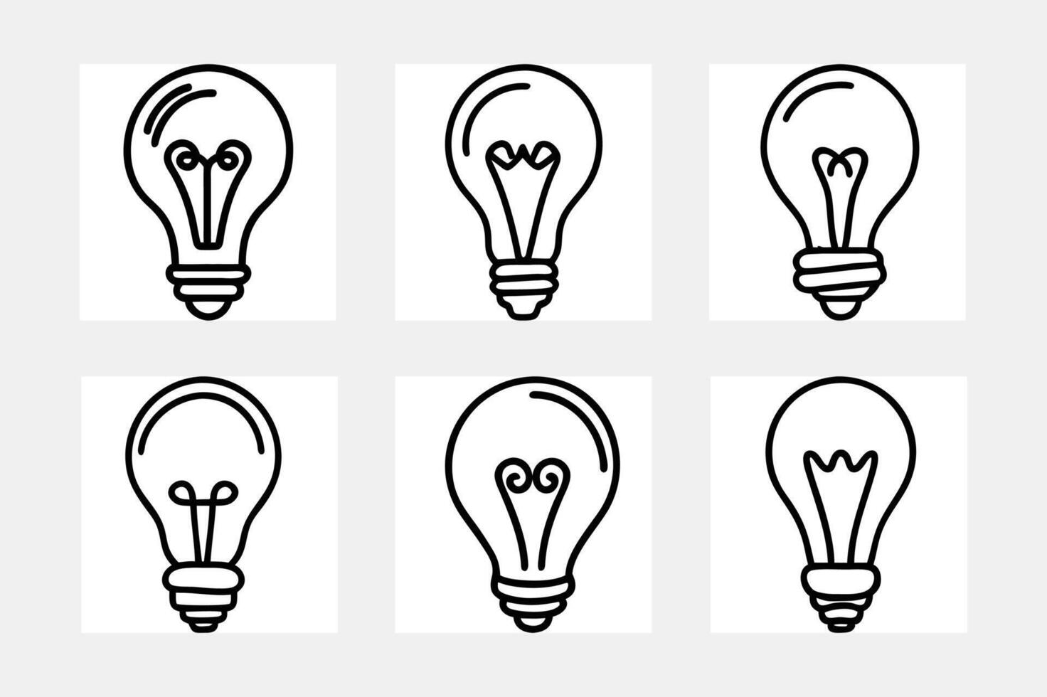 light bulb icon set vector